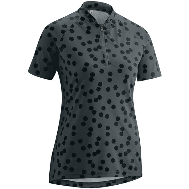 Gonso Lilo T-shirt de cyclisme avec zip pectoral Femme, gris