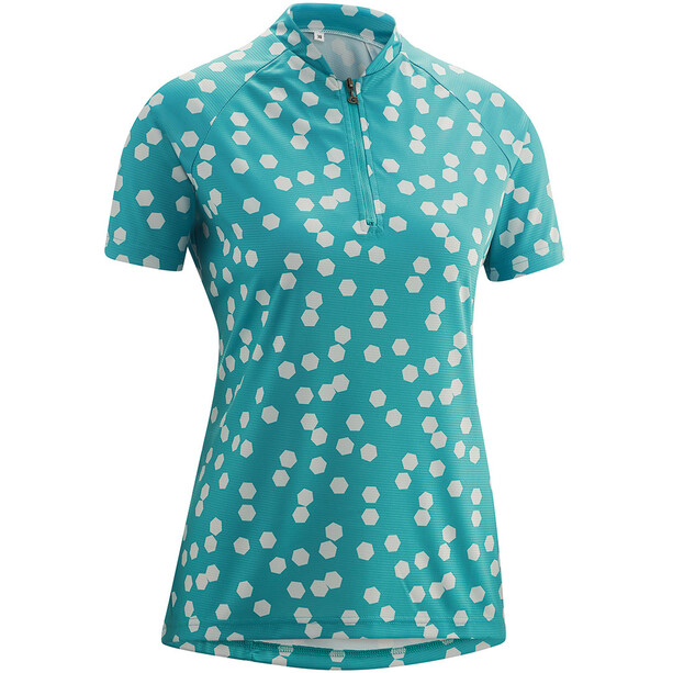 Gonso Lilo T-shirt de cyclisme avec zip pectoral Femme, turquoise