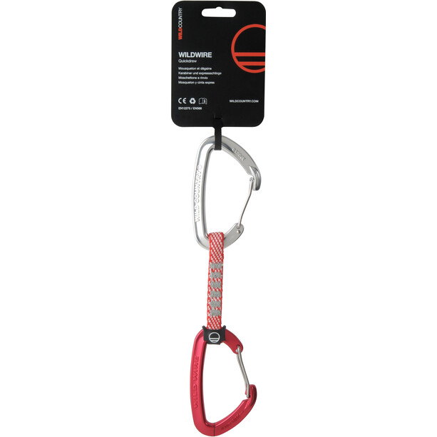Wild Country Wildwire Quickdraw 10cm, rood/zilver