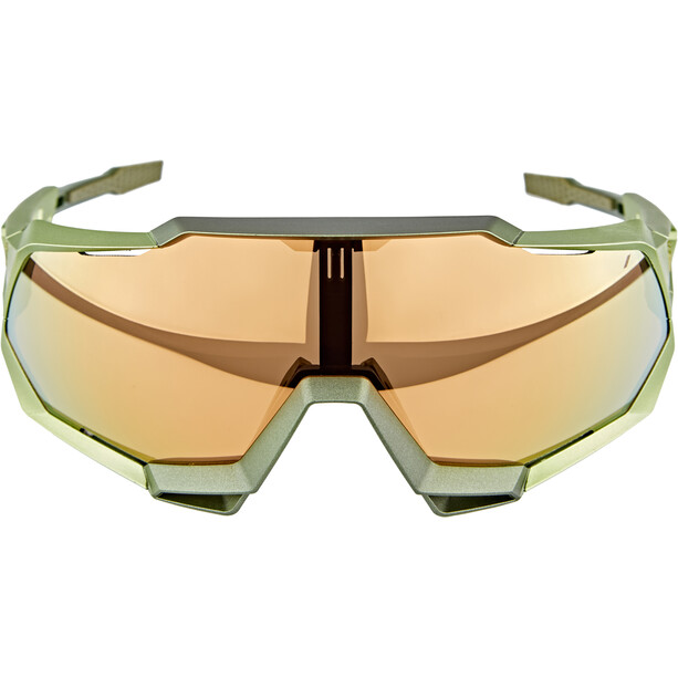 100% Speedtrap Glasses matte metallic viperidae/bronze mirror