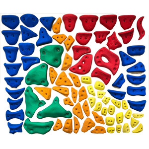 Ergoholds Home Gym Kit Mix Chwyty wspinaczkowe chwyty 60+20 szt., kolorowy kolorowy