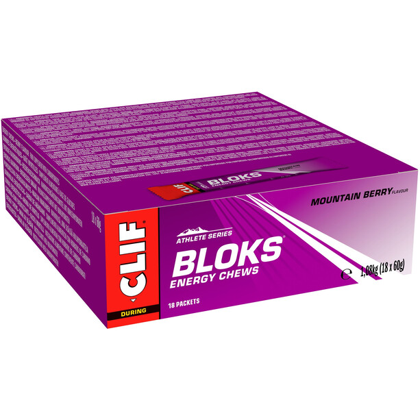 CLIF Bar Shot Bloks Box 18x60g, Mountain Berry