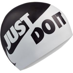 Nike Swim JDI Bonnet de bain en silicone, noir/blanc