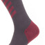 Sealskinz Waterproof Cold Weather Chaussettes hautes, gris/rouge