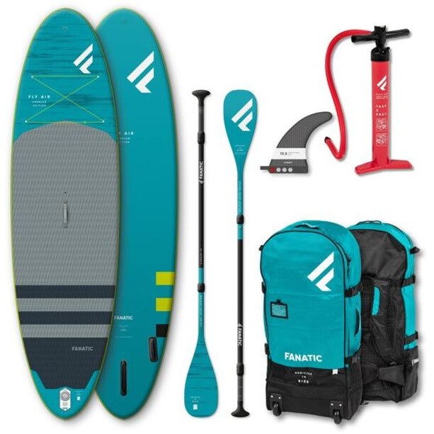 Fanatic Fly Air/Pure SUP Package 9'8" Inflatable SUP with Paddle and Pump 
