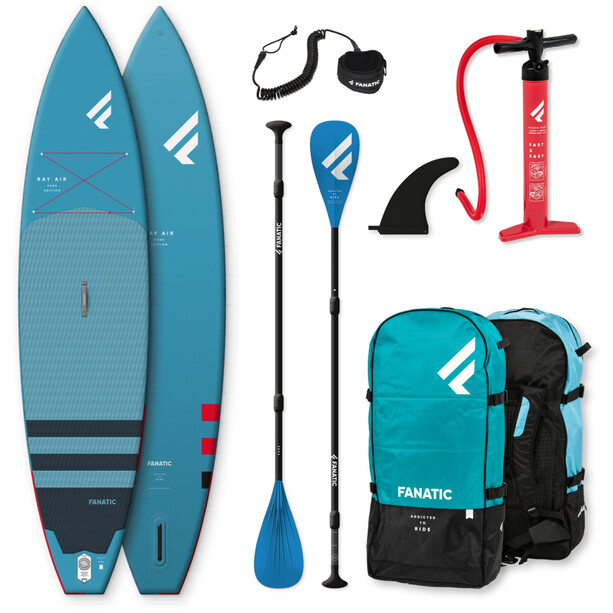 Fanatic Ray Air/Pure SUP Package 11'6"x31" Inflatable SUP with Paddle and Pump 