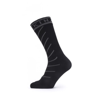 Sealskinz Waterproof Warm Weather Mid Socks with Hydrostop, zwart/grijs zwart/grijs