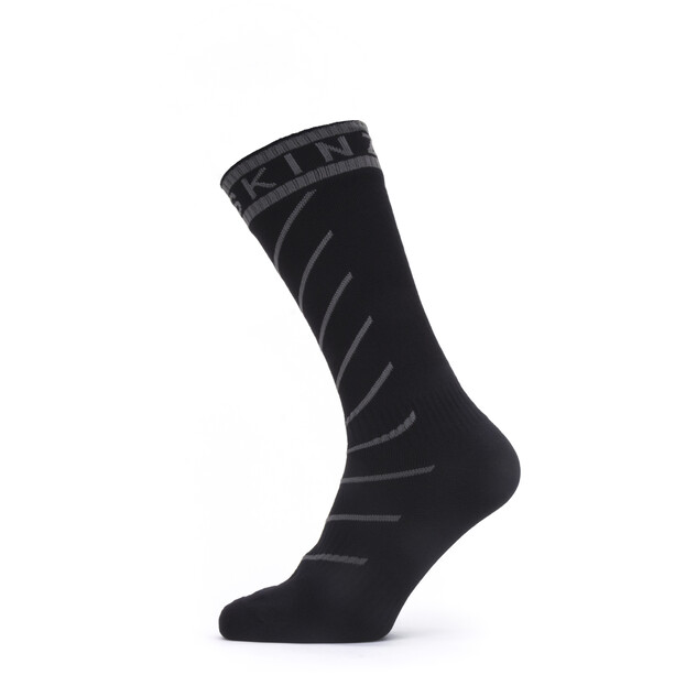 Sealskinz Waterproof Warm Weather Mid Socks with Hydrostop, zwart/grijs