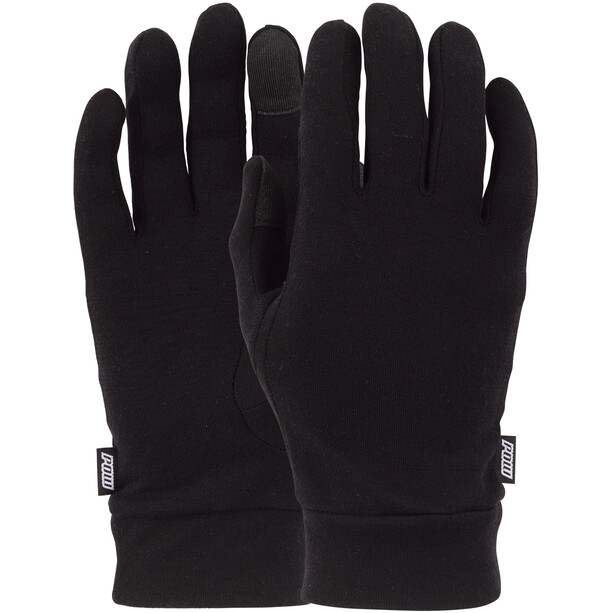 POW Merino Liner Handschuhe Damen schwarz