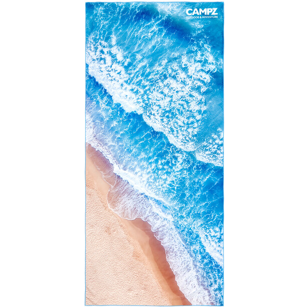 CAMPZ Serviette de plage en microfibre 90x200cm, bleu
