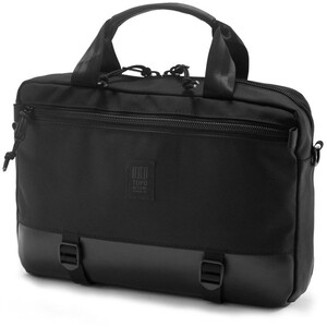 Topo Designs Commuter Briefcase ballistic black/black leather ballistic black/black leather