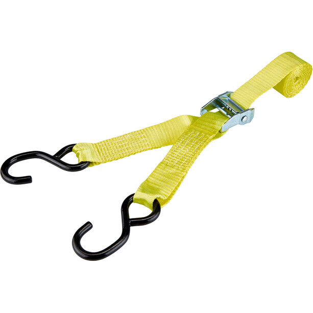 CAMPZ Lashing Belt with Double S-Hook 3,5cm x 3m gul