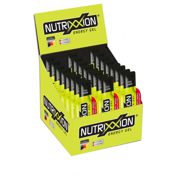 Nutrixxion Energy Gel Box mit Koffein 24 x 44g Cola Zitrone