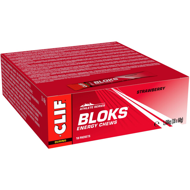 CLIF Bar Shot bloks boks 18 x 60g, Strawberry
