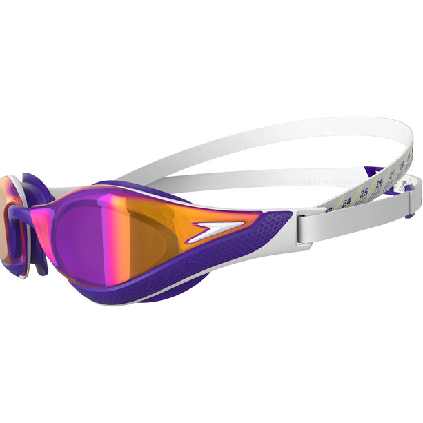 speedo Fastskin Pure Focus Mirror Gafas Natación, blanco/violeta