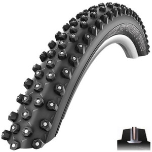 SCHWALBE Ice Spiker Pro Folding Tyre Performance DD RaceGuard SnakeSkin TLE 27.5x2.60" svart svart