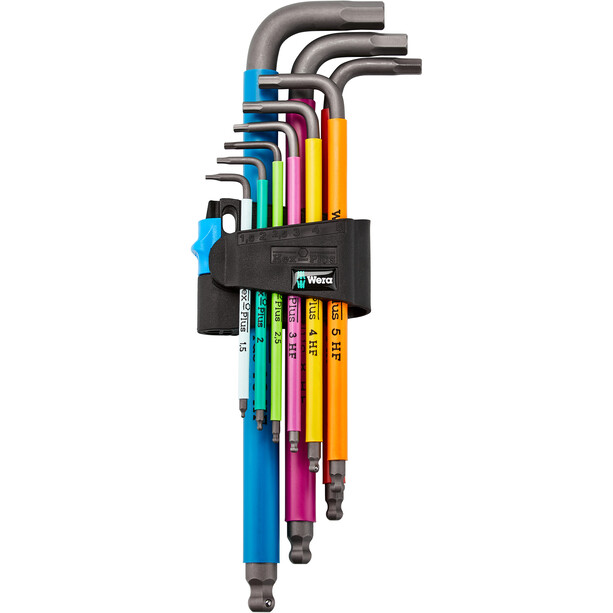 Wera 950 Hex-Plus Multicolour Winkelschlüssel-Set mit 9 Teilen inkl. Haltefunktion