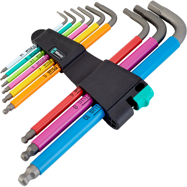 Wera 950 Hex-Plus Multicolour 1 Zeskantsleutel set Met 9 Tools