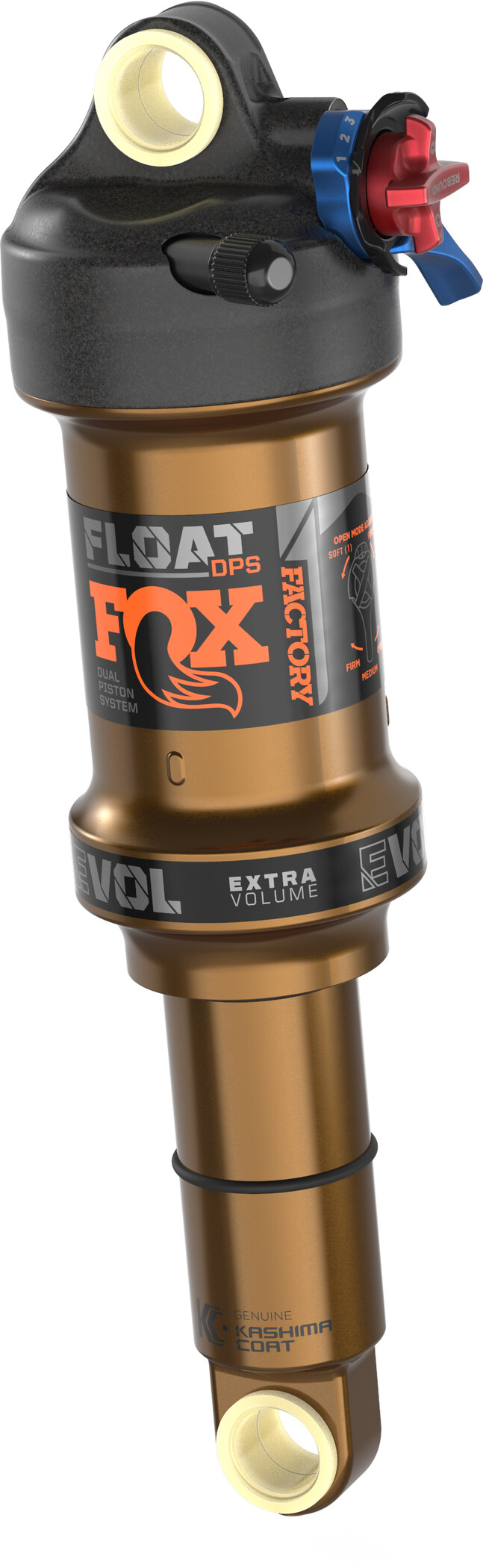 185mm Fox Float DPS Fact Evol SV perno di 3pos-Adj SOSPENSIONE AMMORTIZZATORE POSTERIORE 
