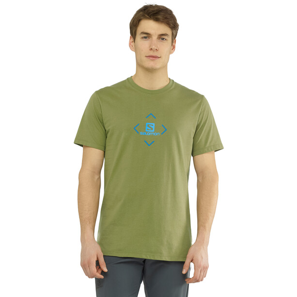 Salomon Coton Logo Kurzarm T-Shirt Herren oliv