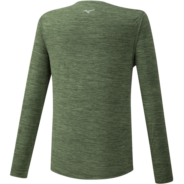 Mizuno Impulse Core T-shirt manches longues running Homme, olive