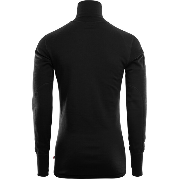 Aclima DoubleWool Zip Polo Shirt Men jet black/marengo