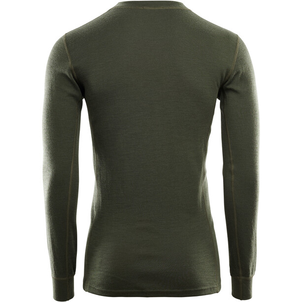 Aclima WarmWool Chemise à col ras du cou Homme, olive
