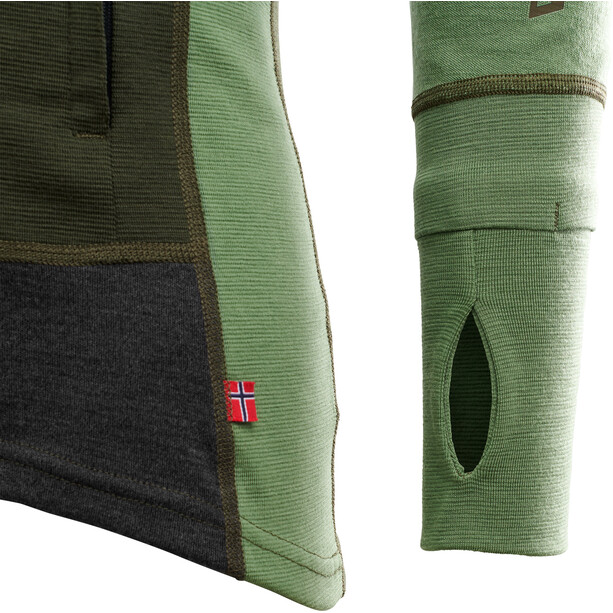 Aclima WarmWool Kapuzensweater mit Zip Herren oliv/grün
