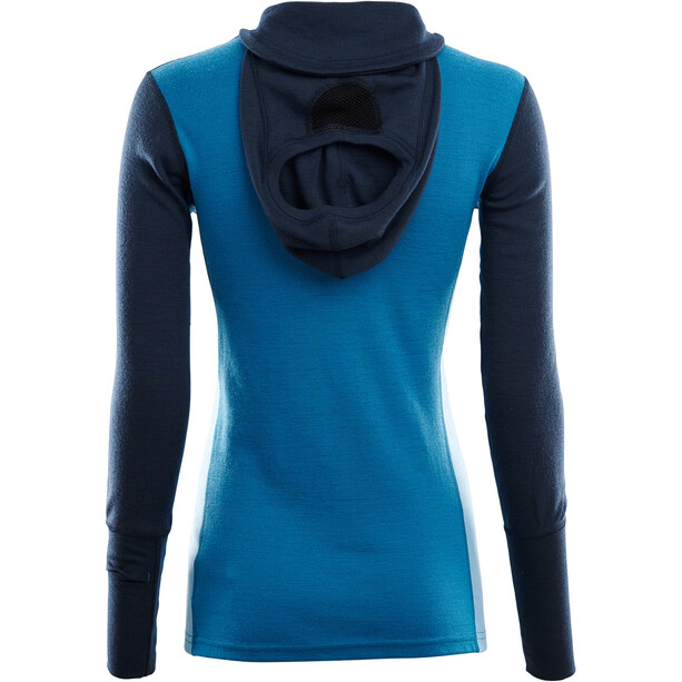 Aclima WarmWool Kapuzensweater mit Zip Damen blau