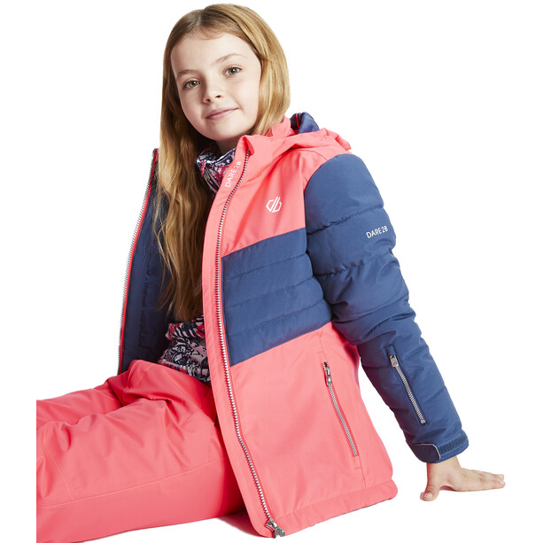 Dare 2b Freeze Up Waterproof Insulated Jacket Kids neon pink/denim dark