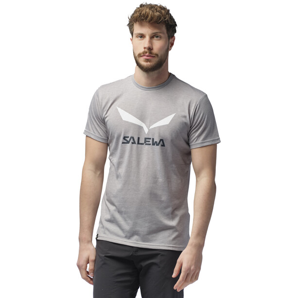 SALEWA Solidlogo Dry T-Shirt À Manches Courtes Homme, gris