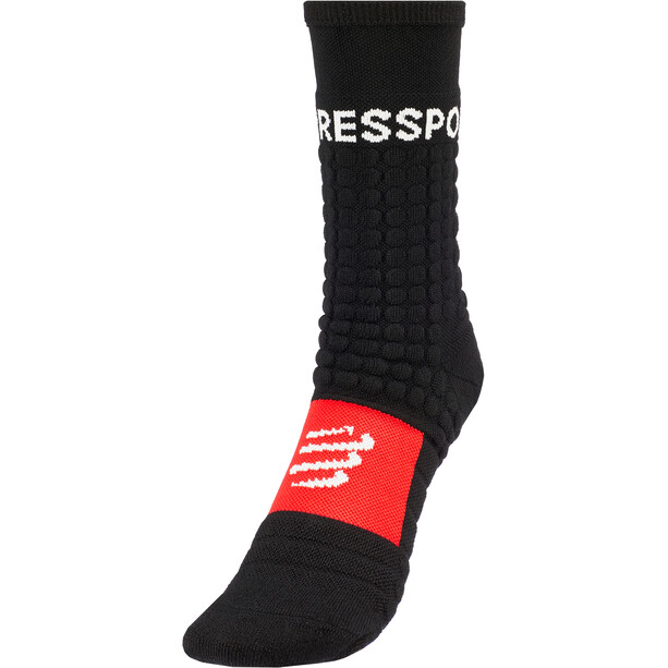 Compressport Pro Racing Winter Run Sokken, zwart/rood