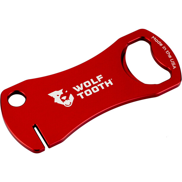 Wolf Tooth Bottle Opener with Rotor Truing Tool red