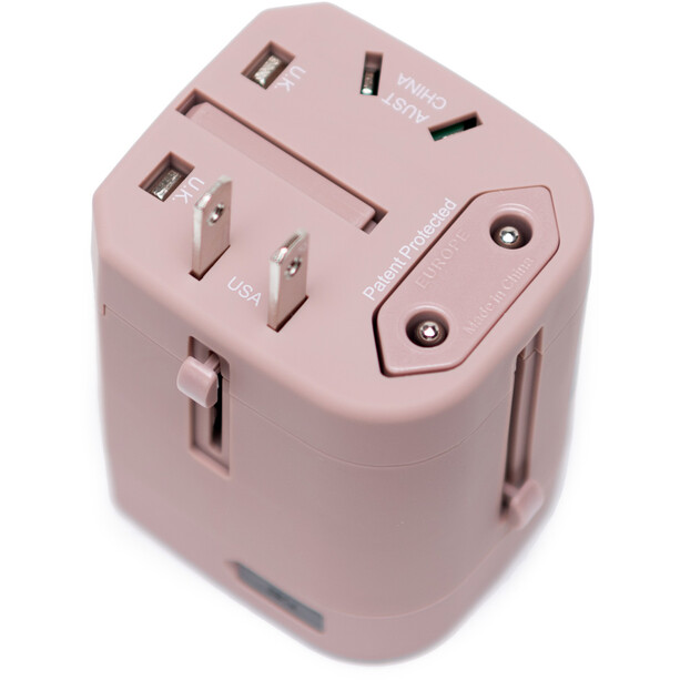 Herschel Travel Adapter pink