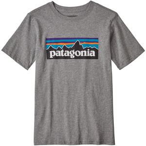 Patagonia P-6 Logo Organic T-Shirt Jungen grau
