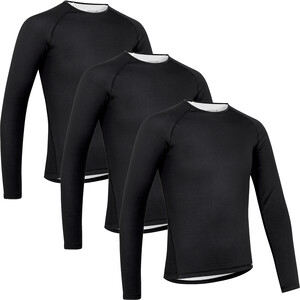 GripGrab Ride Koszulka termiczna z długim rękawem 3-pak, czarny