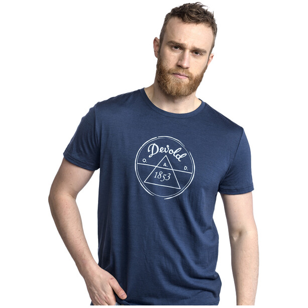 Devold 1853 T-Shirt Herren blau