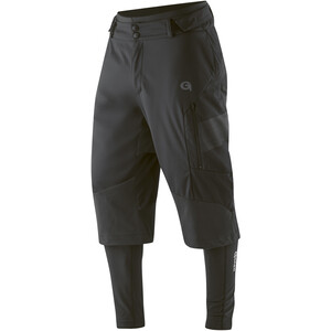 Gonso Sirac Spodnie softshellowe 3w1 z wkładką rowerową Mężczyźni, czarny