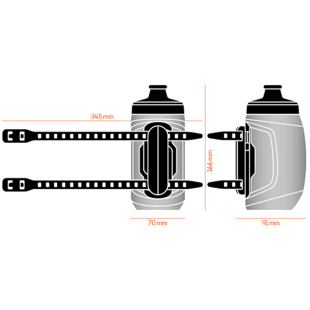 Fidlock Twist Trinkflasche 450ml inkl. Uni Base Mount transparent/weiß