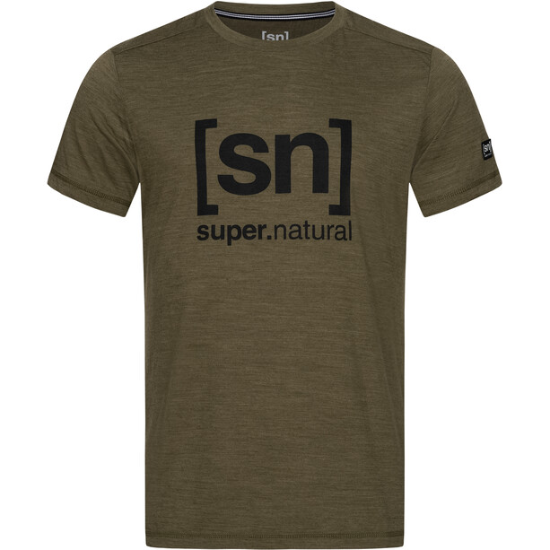 super.natural Logo T-shirt Homme, olive