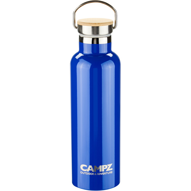 CAMPZ Insulated Bottle with Bamboo Cap 750ml, azul
