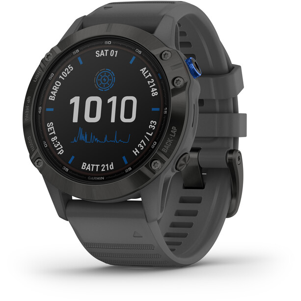 Garmin Fenix 6 Pro Solar GPS Smartwatch schwarz/grau