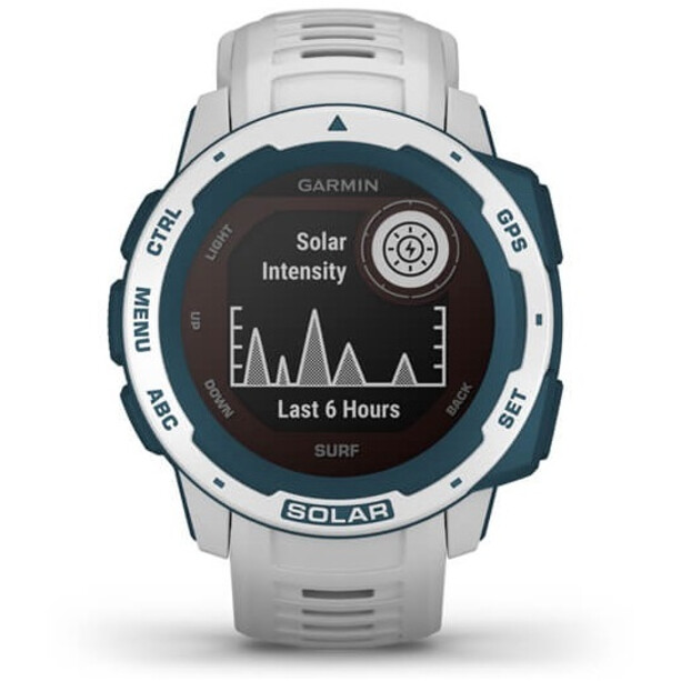 Garmin Instinct Solar Surf GPS Smartwatch weiß/blau