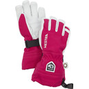 Hestra Army Leather Heli Ski 5-Finger Handschuhe Kinder rot/weiß