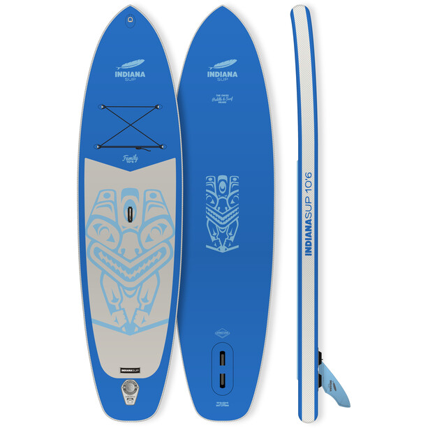 Indiana SUP 10'6 Family Pack with 3-piece Fibre/Composite Paddle blue