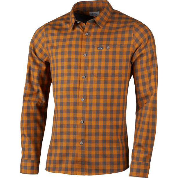 Lundhags Ekren T-shirt Manches longues Homme, orange/gris