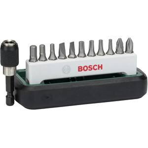 Bosch DIY Compact 12-teiliges Bitset Torx/Kreuz/Schlitz/Sechskant 