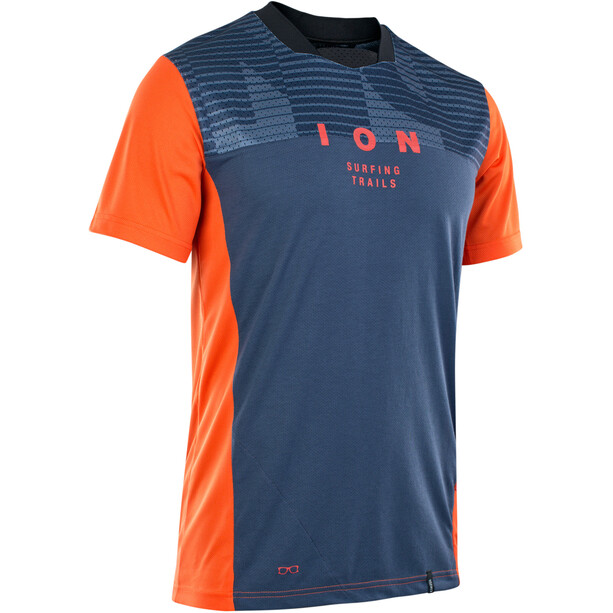 ION Scrub Mesh_ine Maillot manches courtes Homme, bleu/rouge