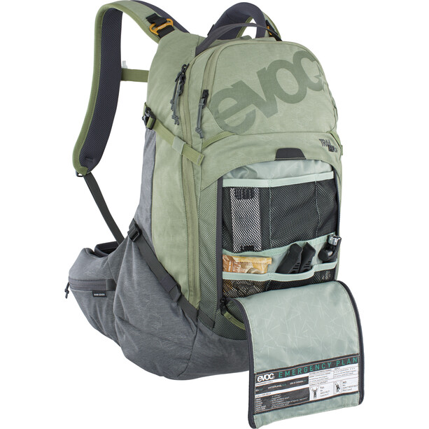 EVOC Trail Pro 26 Protector Backpack light olive/carbon grey
