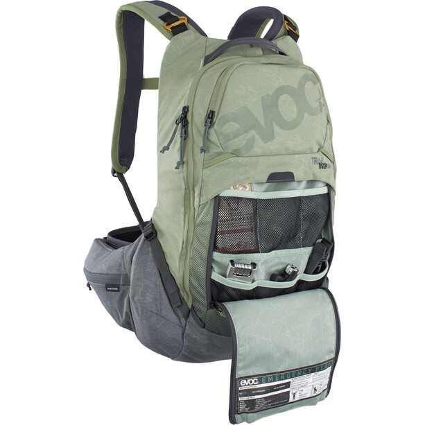 EVOC Trail Pro 16 Protector Backpack light olive/carbon grey